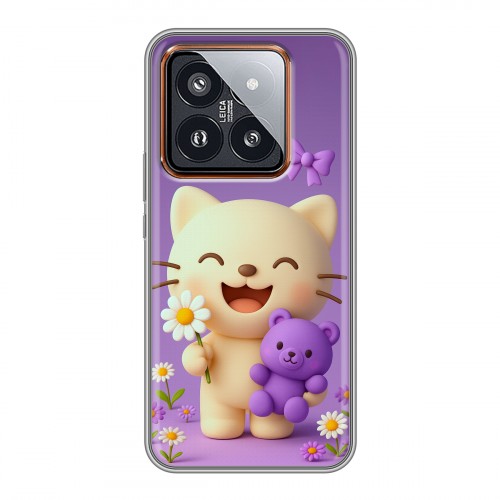 Дизайнерский силиконовый чехол для Xiaomi 14 Pro для девочек