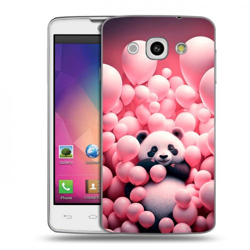 Дизайнерский пластиковый чехол для LG L60 Панда