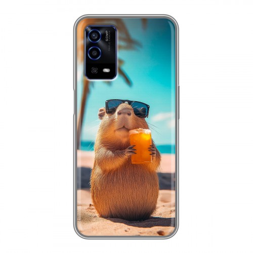 Дизайнерский силиконовый с усиленными углами чехол для OPPO A55 Капибара