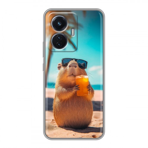 Дизайнерский силиконовый чехол для Vivo T1 Капибара