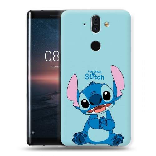 Дизайнерский силиконовый чехол для Nokia 8 Sirocco Лило и Стич