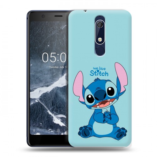 Дизайнерский пластиковый чехол для Nokia 5.1 Лило и Стич