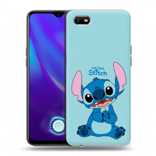 Дизайнерский силиконовый с усиленными углами чехол для OPPO A1k Лило и Стич