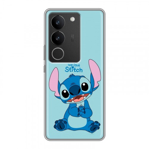 Дизайнерский силиконовый с усиленными углами чехол для Vivo V29 Лило и Стич