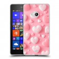 Дизайнерский пластиковый чехол для Microsoft Lumia 540 Сердечки