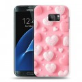 Дизайнерский силиконовый с усиленными углами чехол для Samsung Galaxy S7 Сердечки