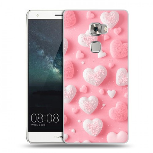 Дизайнерский пластиковый чехол для Huawei Mate S Сердечки