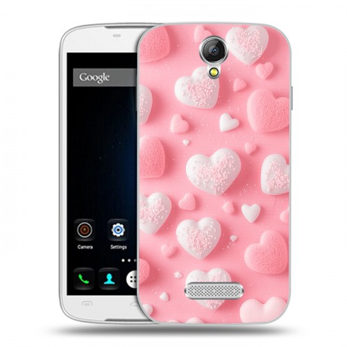 Дизайнерский силиконовый чехол для Doogee X6 Сердечки