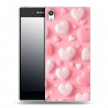 Дизайнерский пластиковый чехол для Sony Xperia E5 Сердечки