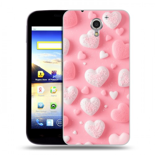 Дизайнерский пластиковый чехол для ZTE Blade A510 Сердечки