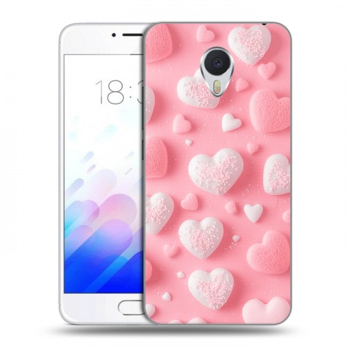 Дизайнерский пластиковый чехол для Meizu M3E Сердечки