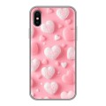 Дизайнерский силиконовый чехол для Iphone x10 Сердечки
