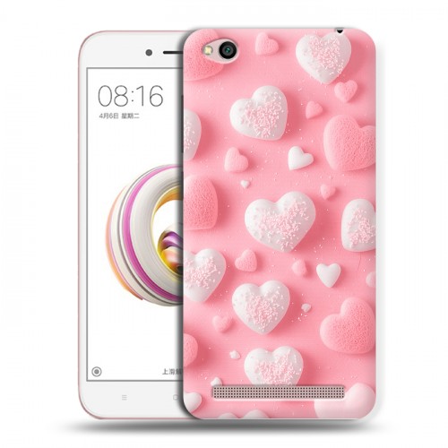 Дизайнерский пластиковый чехол для Xiaomi RedMi 5A Сердечки