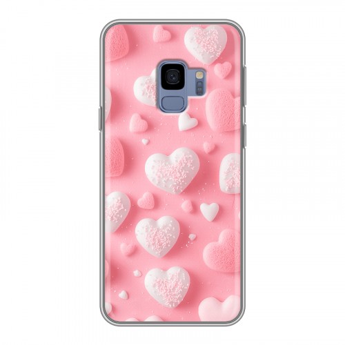 Дизайнерский силиконовый чехол для Samsung Galaxy S9 Сердечки