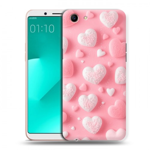 Дизайнерский пластиковый чехол для OPPO A83 Сердечки