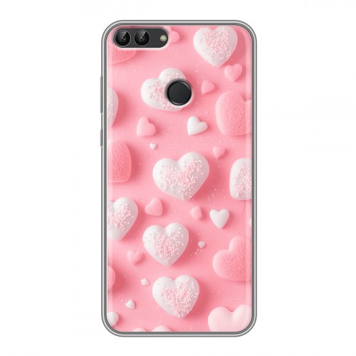 Дизайнерский силиконовый чехол для Huawei P Smart Сердечки