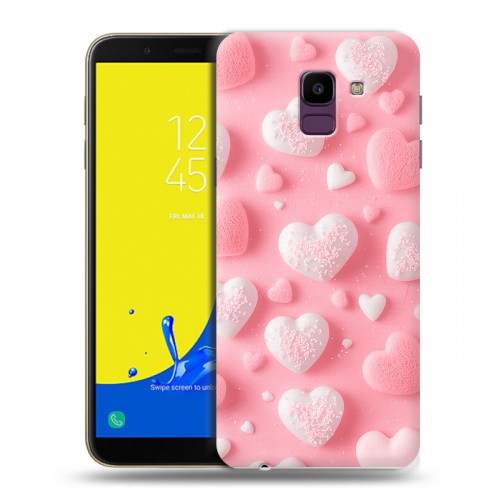 Дизайнерский пластиковый чехол для Samsung Galaxy J6 Сердечки