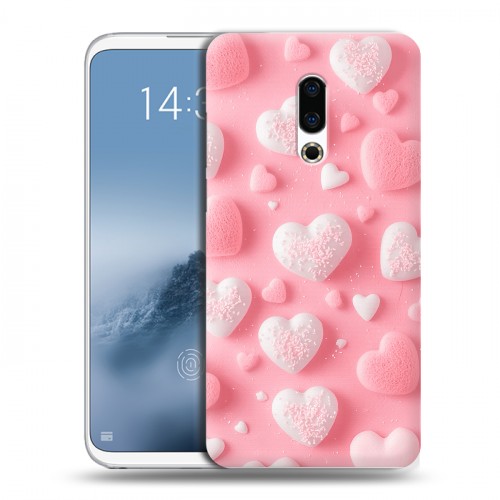 Дизайнерский пластиковый чехол для Meizu 16th Plus Сердечки