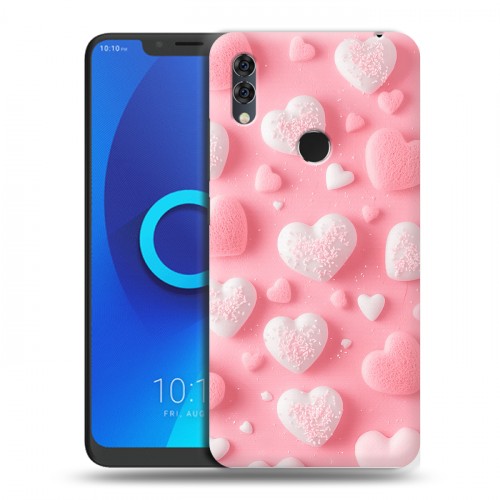 Дизайнерский силиконовый чехол для Alcatel 5V Сердечки