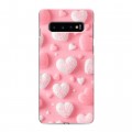 Дизайнерский силиконовый с усиленными углами чехол для Samsung Galaxy S10 Сердечки
