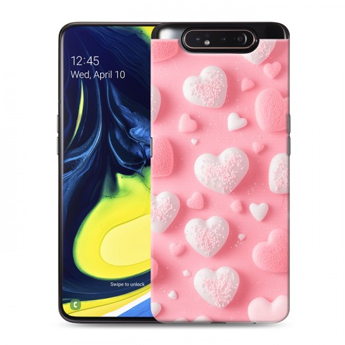 Дизайнерский пластиковый чехол для Samsung Galaxy A80 Сердечки