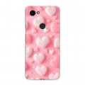 Дизайнерский пластиковый чехол для Google Pixel 3a Сердечки