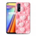 Дизайнерский силиконовый чехол для Realme 7 Сердечки