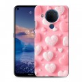 Дизайнерский силиконовый чехол для Nokia 5.4 Сердечки