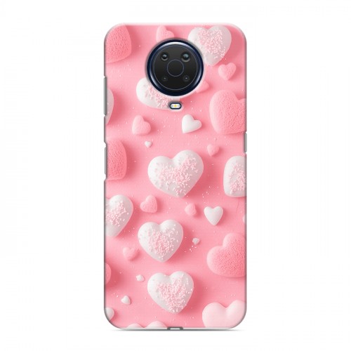Дизайнерский силиконовый чехол для Nokia G20 Сердечки