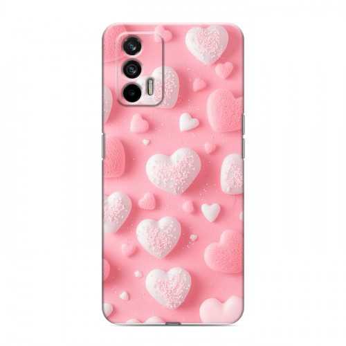 Дизайнерский силиконовый чехол для Realme GT Сердечки
