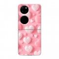 Дизайнерский пластиковый чехол для Huawei P50 Pocket Сердечки