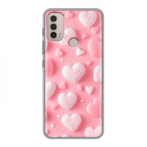 Дизайнерский силиконовый чехол для Lenovo K14 Plus Сердечки