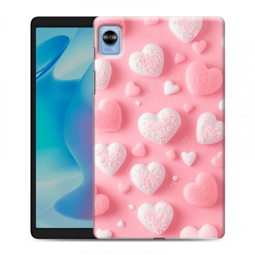 Дизайнерский силиконовый чехол для Realme Pad Mini Сердечки