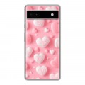 Дизайнерский силиконовый чехол для Google Pixel 6a Сердечки