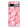 Дизайнерский силиконовый чехол для Google Pixel 7A Сердечки