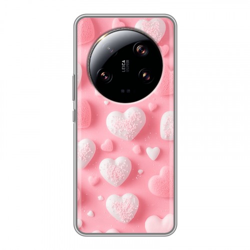 Дизайнерский силиконовый чехол для Xiaomi 13 Ultra Сердечки