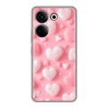 Дизайнерский силиконовый с усиленными углами чехол для Tecno Camon 20 Сердечки