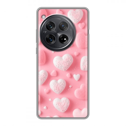 Дизайнерский силиконовый чехол для OnePlus 12 Сердечки