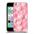 Дизайнерский пластиковый чехол для Iphone 5c Сердечки