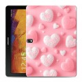 Дизайнерский силиконовый чехол для Samsung Galaxy Note 10.1 2014 editon Сердечки