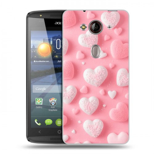 Дизайнерский пластиковый чехол для Acer Liquid E3 Сердечки