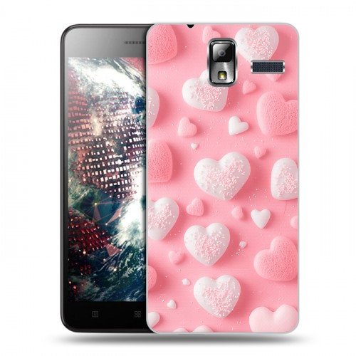 Дизайнерский силиконовый чехол для Lenovo S580 Ideaphone Сердечки