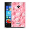 Дизайнерский пластиковый чехол для Microsoft Lumia 435 Сердечки