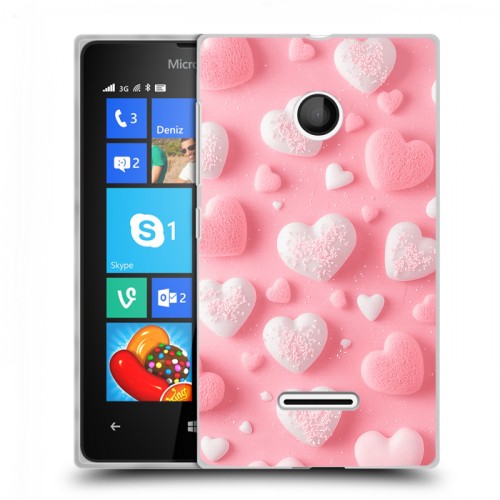 Дизайнерский пластиковый чехол для Microsoft Lumia 435 Сердечки