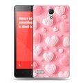Дизайнерский пластиковый чехол для Xiaomi RedMi Note Сердечки