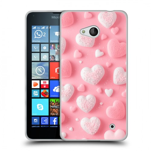 Дизайнерский пластиковый чехол для Microsoft Lumia 640 Сердечки