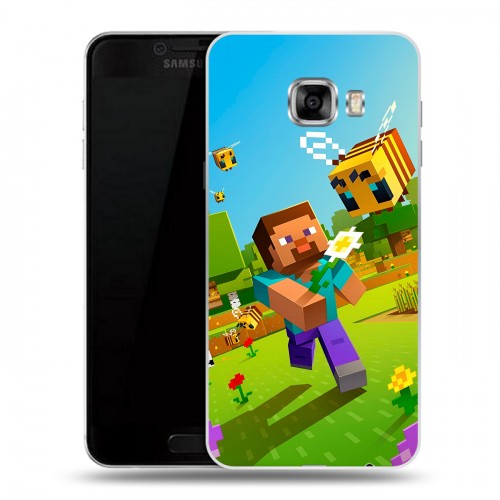 Дизайнерский пластиковый чехол для Samsung Galaxy C5 Майнкрафт Minecraft