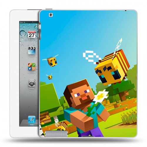 Дизайнерский пластиковый чехол для Ipad 2/3/4 Майнкрафт Minecraft