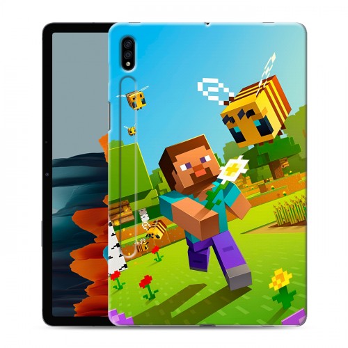 Дизайнерский силиконовый чехол для Samsung Galaxy Tab S7 Майнкрафт Minecraft
