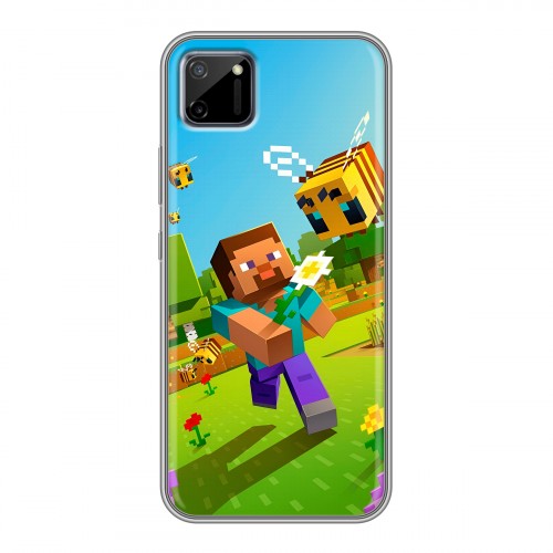Дизайнерский силиконовый чехол для Realme C11 Майнкрафт Minecraft